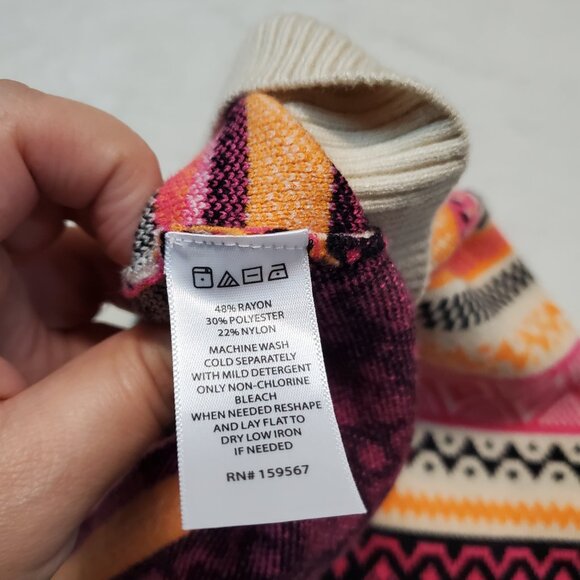 Willow & Wind Bohemian Colorful Fair Isle Academia Preppy Knit Sweater Vest S - Picture 7 of 8